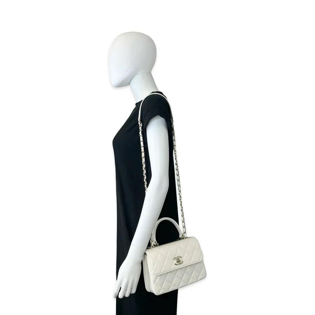 CHANEL Quilted Lambskin Mini Trendy Top Handle
