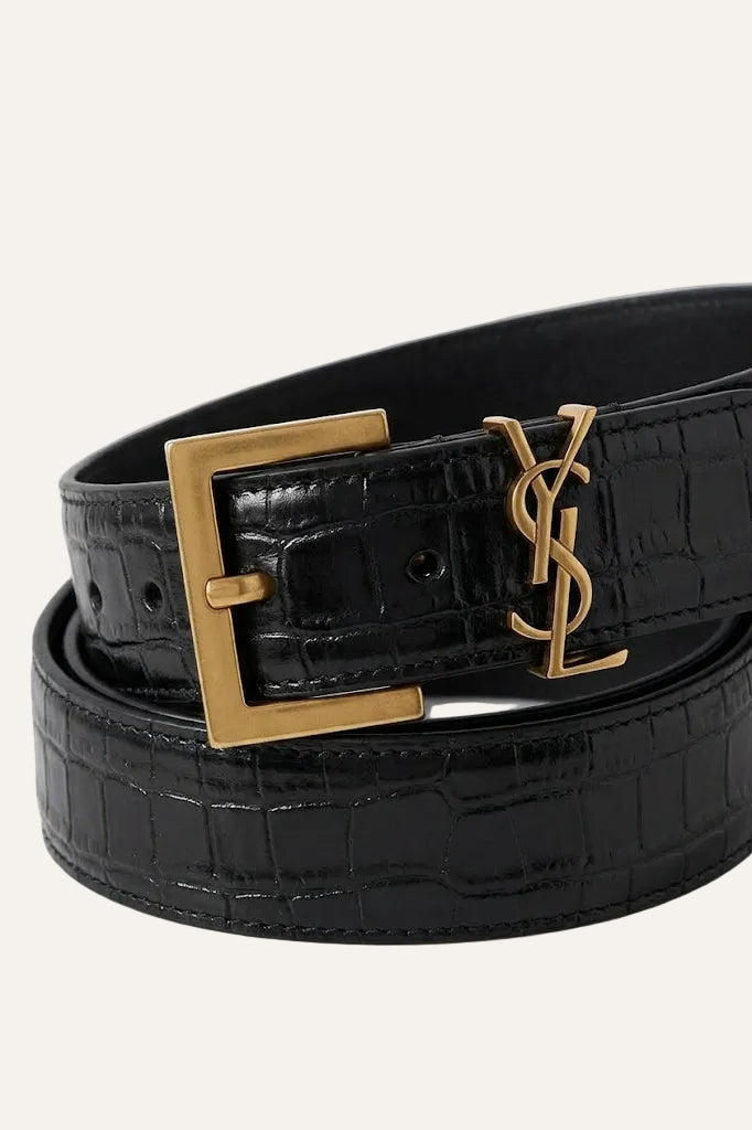 Yves Saint Laurent : Leather Cassandre Belt