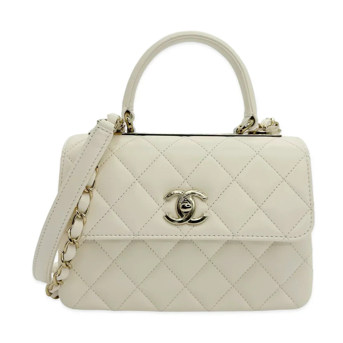 CHANEL  Quilted Lambskin Mini Trendy Top Handle