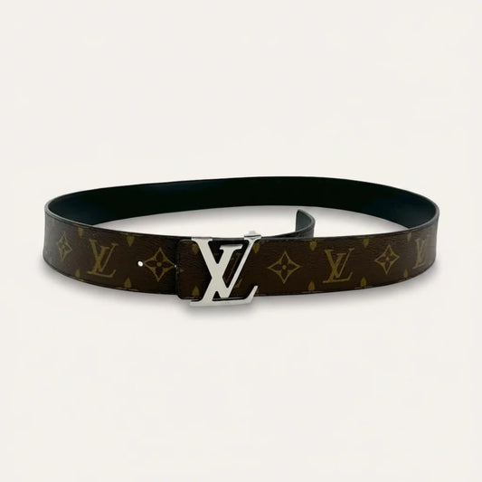 Louis Vuitton Damier Ebene Essential LV Leather Belt